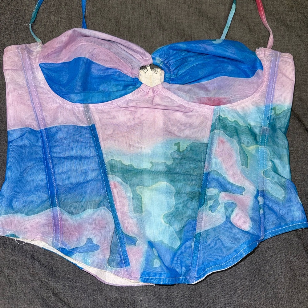 Fashion Nova Colorful Corset Top